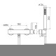 Смеситель для душа Knotlor SS-22/GM, вороненая сталь