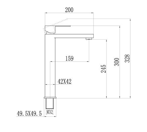 Смеситель для раковины Fmark FS8711C, матовое золото