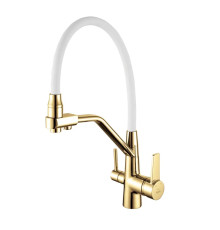 Смеситель для кухни Rose R558E, золото