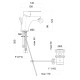Смеситель для биде Fiore KEVON CHIC 81GX8130, хром/серый