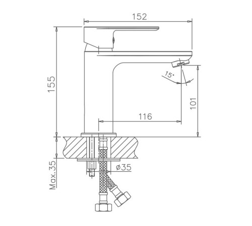 Смеситель для раковины Haiba HB10505-8, белый