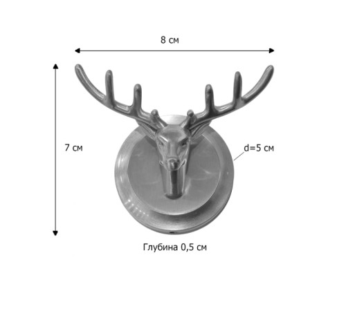 Крючок для ванной комнаты Bronze de Luxe SCANDI 81152B, черный
