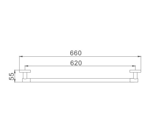 Полотенцедержатель Haiba HB1701-1, хром