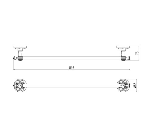 Полотенцедержатель Savol S-005824B, золото