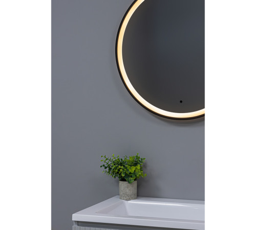 Зеркало Silver Mirrors Делуна/Deluna D800 TX (алюм. профиль, цвет черный, бесконтактный сенсор)