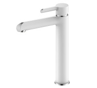 Смеситель для раковины высокий Gappo G1003-18, белый/хром