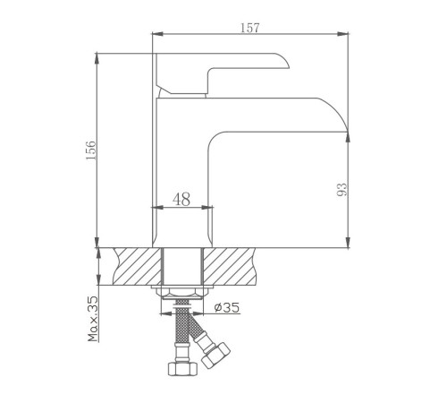 Смеситель для раковины Haiba HB10805-7, черный
