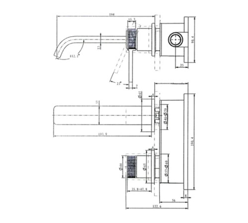 Смеситель для раковины SMARTFLOW SMF0102-R01CP, хром