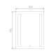 Зеркало с LED подсветкой Haiba HB663, 50x70