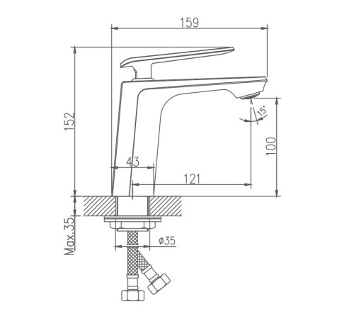 Смеситель для раковины Haiba HB10548-8, белый