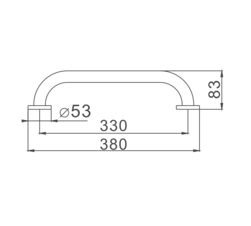 Поручень для ванной Haiba HB1718, хром