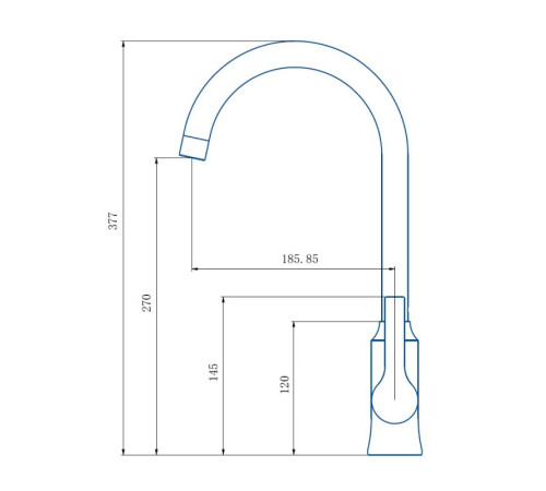Смеситель для кухни Haiba HB70652-7, черный