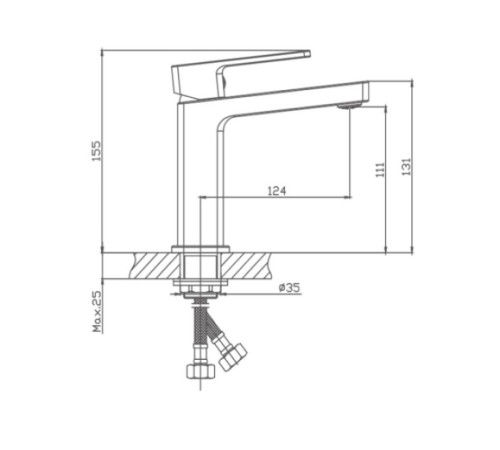 Смеситель для раковины Haiba HB10615, хром