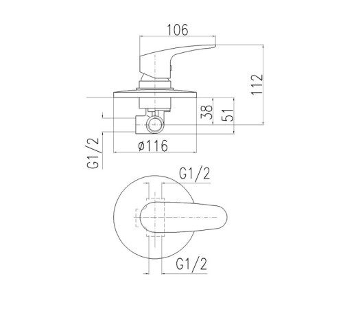 Смеситель для душа Rav Slezak Amur AM783
