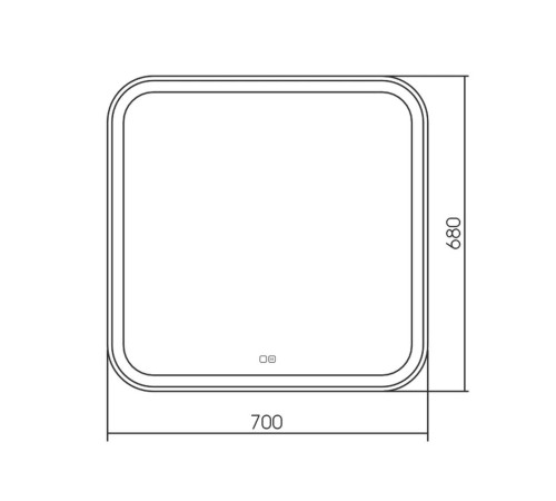 Зеркало Silver Mirrors Stiv neo2 700х680 (Сенсорный выключатель, подогрев)