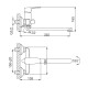 Смеситель для ванны FRUD R22105, хром