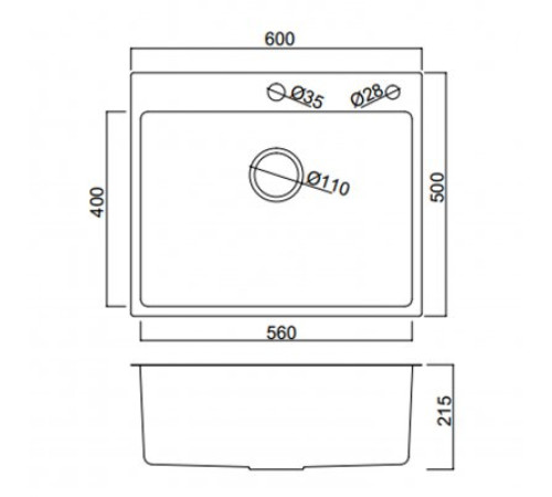 Кухонная мойка FRAP FS6050, сатин