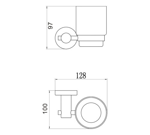 Стакан для ванной комнаты Savol S-005658Q, графит