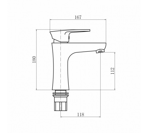 Смеситель для раковины Plstart PL1005-7, черный