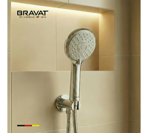 Набор для душа с лейкой и шлангом BRAVAT D2142CP-SW