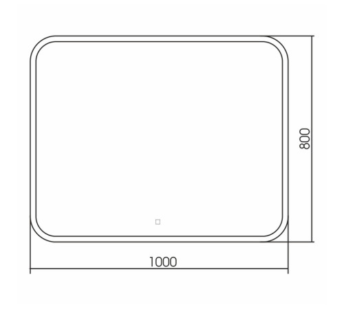 Зеркало RAVAL Призма Prz.02.1000x800.3-6K/W/RL, 100 см