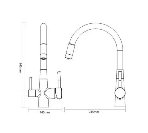 Смеситель для кухни с подключением к фильтру Savol S-L1806-02, хром