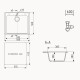 Кухонная мойка Ulgran Quartz Forte 580-09, мокрый асфальт