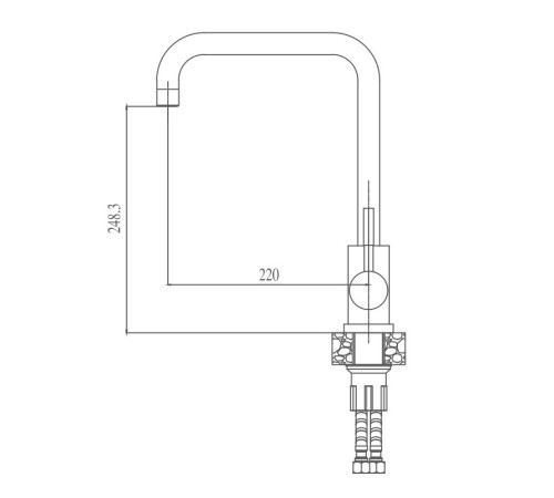 Смеситель для кухни Haiba HB70304-4, сталь