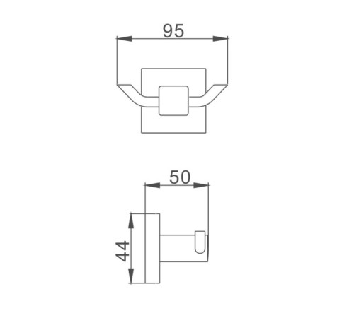 Крючок для ванной комнаты Haiba HB8605-2, хром
