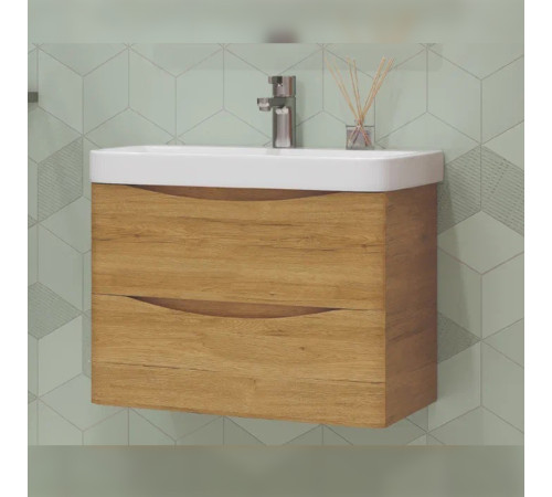 Тумба под раковину подвесная Velvex Clay tp.CLA.9595.70.2Y дуб верона, 70 см