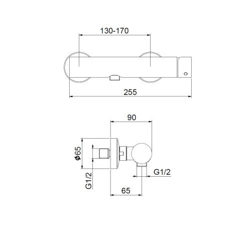Смеситель для душа Webert ONE-B NB870102740, белый