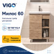 Тумба с раковиной напольная VIGO Милос 316 дуб золотой-com, 60 см