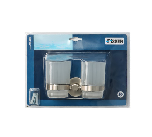 Стакан для ванной комнаты двойной FIXSEN MODERN FX-51507, сатин