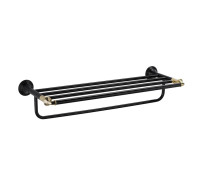 Полка для полотенец Fixsen Luksor FX-71615B, черный/золото