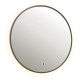 Зеркало Dreja SHINE 80х80 см, метал. рама, графит, беск. сенсор,  LED-подсветка, диммер