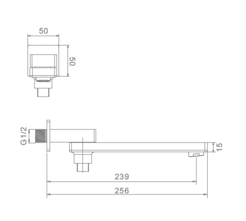 Излив с функцией переключения Raglo R473.73.09, графит