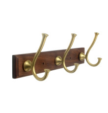 Планка с тремя крючками Bronze de Luxe FOREST 10708G, матовое золото
