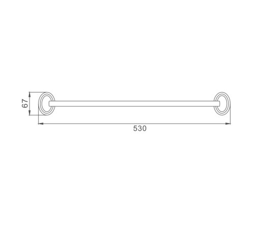 Полотенцедержатель Haiba HB1501-1, хром