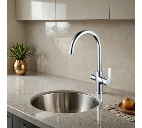 Смеситель для кухни с подключением фильтра Esko Kitchen K27, хром