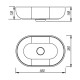 Раковина Florentina Асти 55 см 10.340.00550.307, серый шёлк