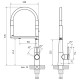 Смеситель для кухни с подключением фильтра Rivelato 1524520, черный