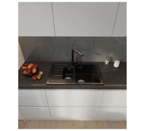 Кухонная мойка GranFest QUADRO 775KL, черный