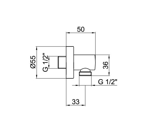 Шланговое подключение Webert AC0344065, бронза