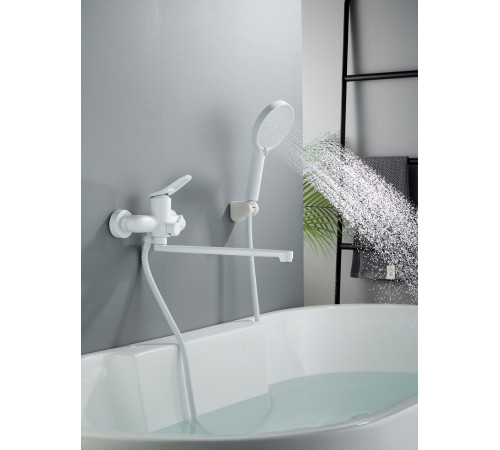 Смеситель для ванны Shevanik S4722C, белый