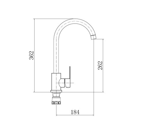 Смеситель для кухни Plstart PL4002, хром