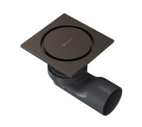 Душевой трап точечный Knotlor SDSC100GM, вороненая сталь