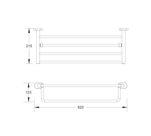 Полка для полотенец Shevanik SG5108, хром