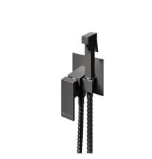 Гигиенический душ со смесителем встраиваемый Knotlor FHS02C1GM, вороненая сталь