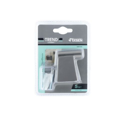 Крючок для ванной FIXSEN  TREND GRAPHITE FX-98005, черный графит