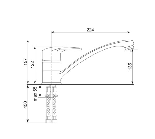 Cмеситель ULGRAN Quartz UQ-004-10, песок